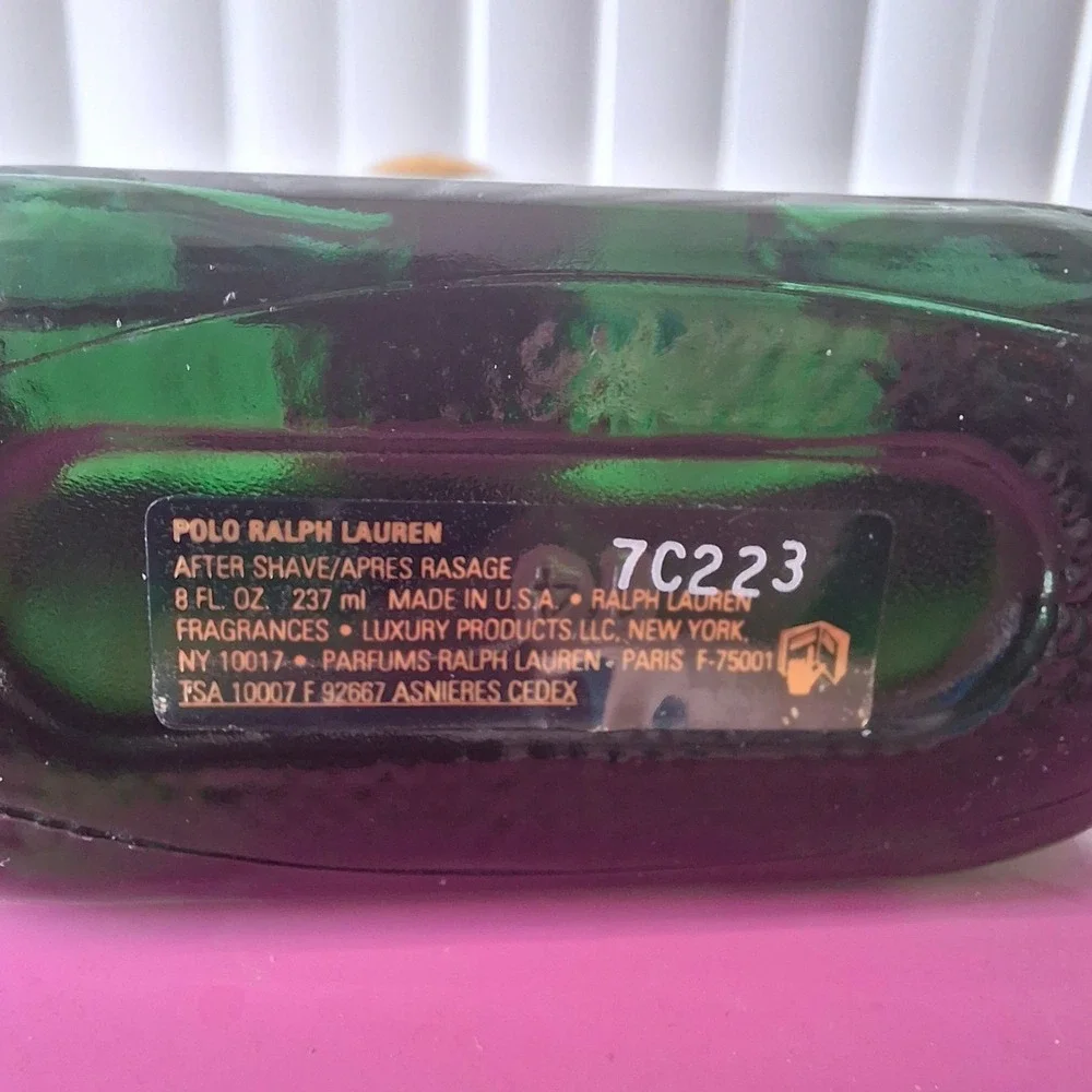 Vintage Polo Ralph Lauren Green Men's After Shave Splash Large 8 oz Jumbo Bottle